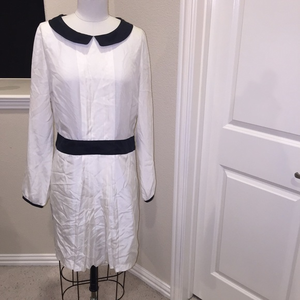 NWOT Silk Black and White Trouvé Dress